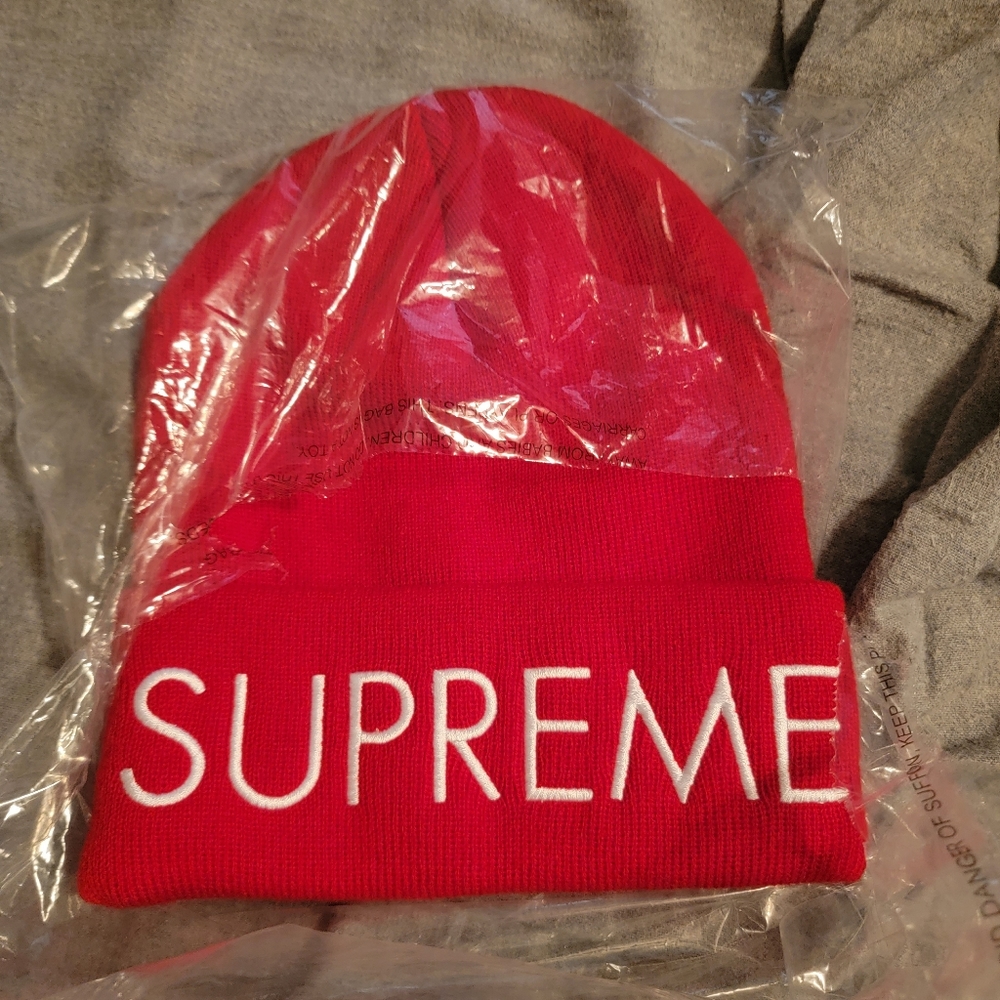 Red Supreme beanie